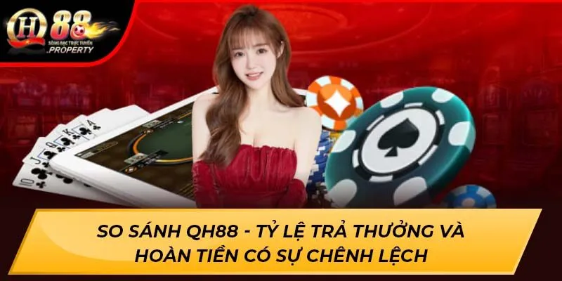 So sánh QH88 - Tỷ lệ trả thưởng và hoàn tiền có sự chênh lệch So sánh QH88 - Tỷ lệ trả thưởng và hoàn tiền có sự chênh lệch
